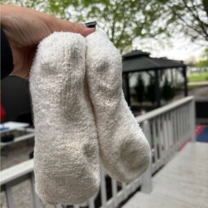 Cozy White Plush Camping Socks